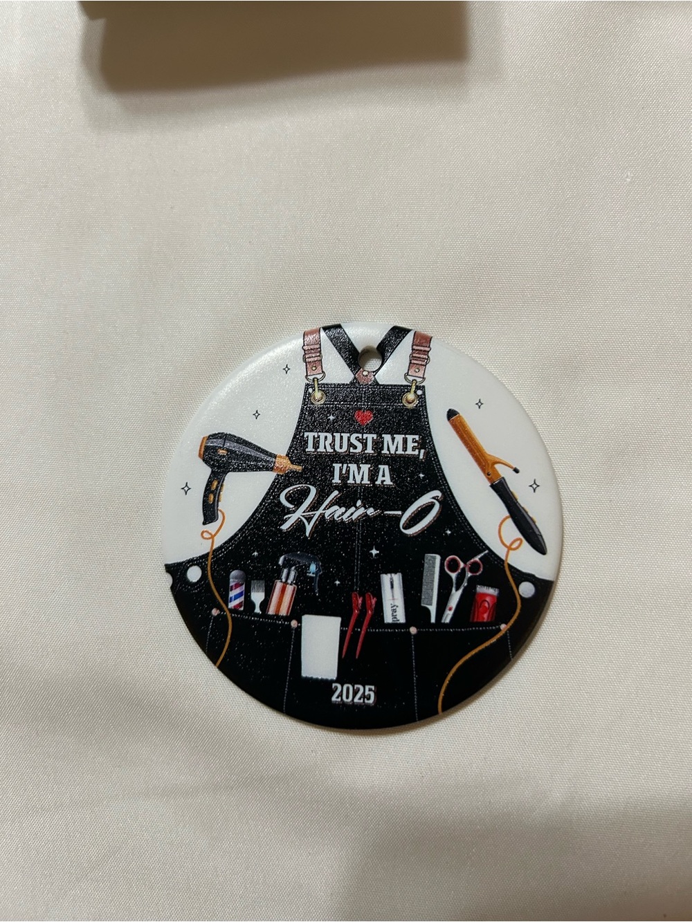 Black Hairstylist Ornament – Trust Me I’m a Hair Pro